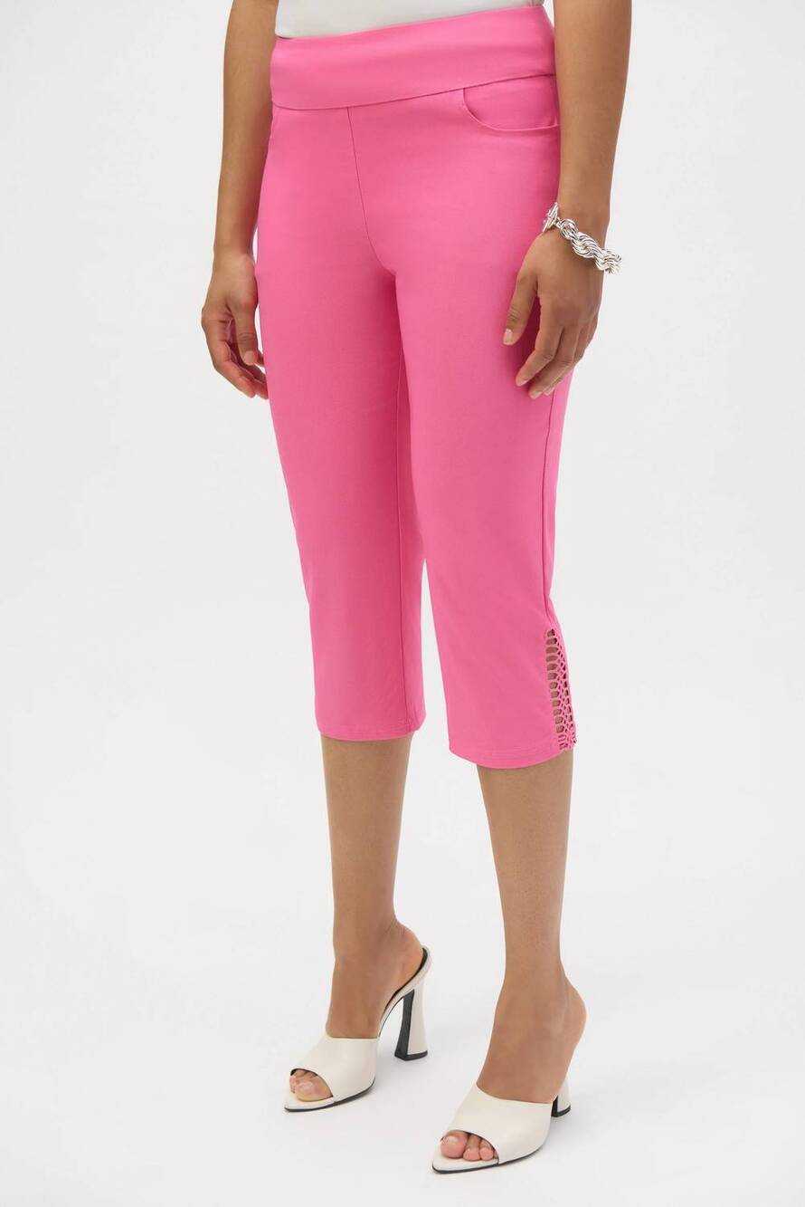 NEW JOSEPH RIBKOFF women's millennium capri pull-on pants in bubble gum